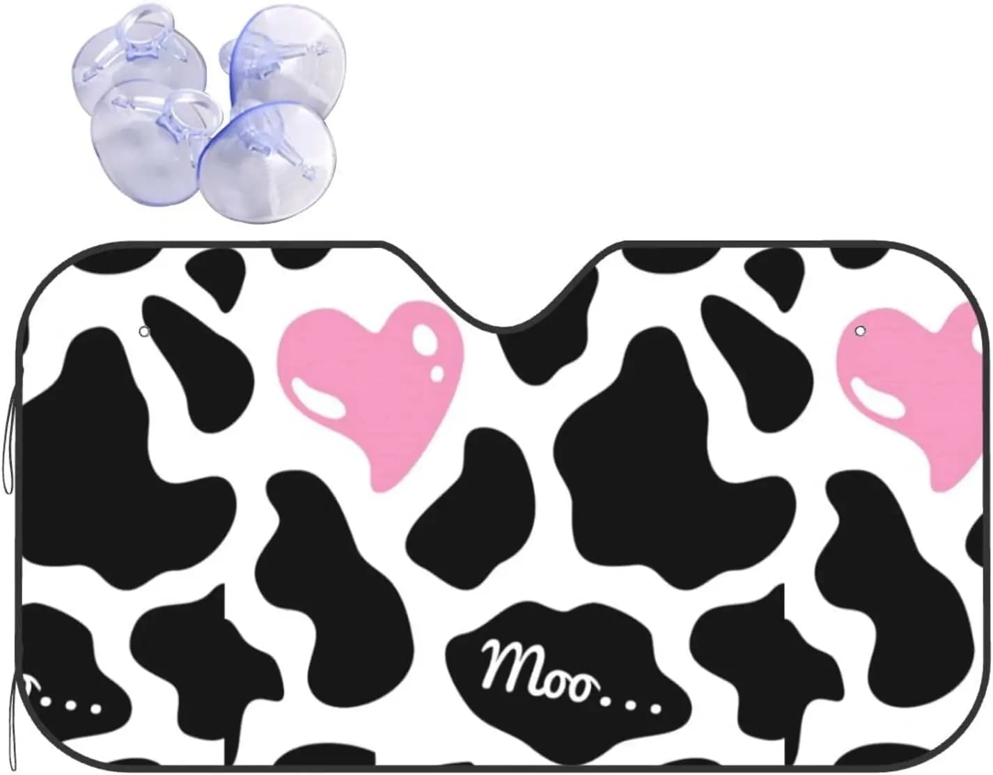 Windshield Sunshade Cute Pink Car Shade for Women Vehicle Sunblocker