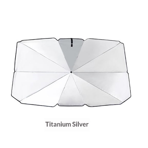 Windshield Sunshade Fits All Including Reflective Polyester Heat and UV Rays Windshield Sun Shade Foldable Interior Protection Accessory Titanium silver version full blackout small size 65 * 125CM