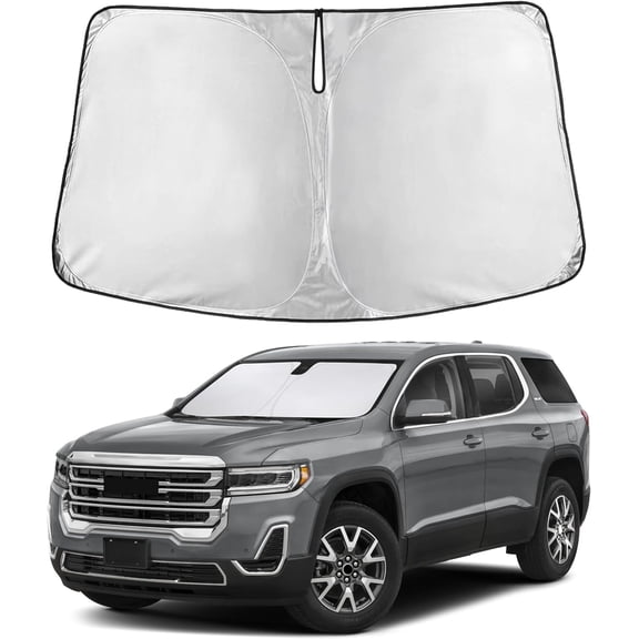 Windshield Sun Shade For GMC Acadia Denali AWD 2017 2018 2019 2020 2021 2022 2023 Accessories Window Sunshade Sun Visor Protector Foldable Blocks UV Rays Keep Your Car Cooler