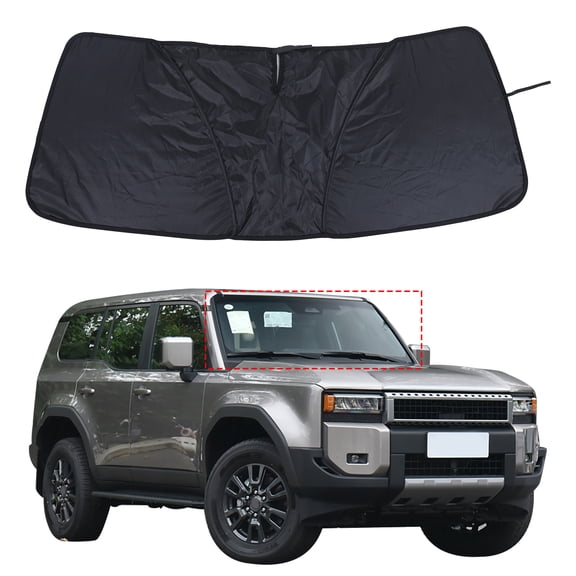 Windshield Sunshade for Land Cruiser Prado J250 2024-2025 Windshield Sun shade Sun Visor UV Blocker Privacy Protector Custom Sunscreen Heatshield Keep Your Vehicle Cool Lightweight & Portable