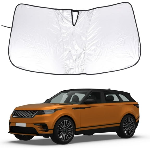 Windshield Sunshade for Land Rover Range Rover Velar 2017-2024 Front Window Sun Shade Foldable Reflective Sun Visor Custom Fit Sunscreen UV Blocker Privacy Protector HeatShield Keep Your Car Cooler