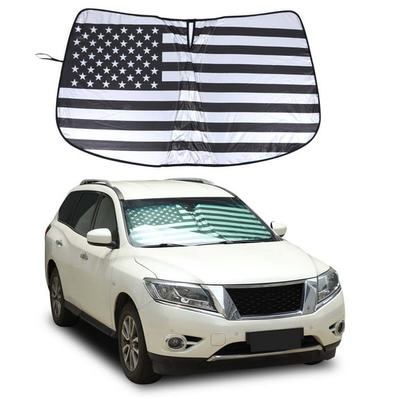 Windshield Sunshade for Nissan Pathfinder 2013-2018, Custom Fit Windshield Sun Shade, Foldable Reflective Sun Visor, Screen Shield Cover UV Blocker Protector HeatShield Keep Your Vehicle Cool (Grey)