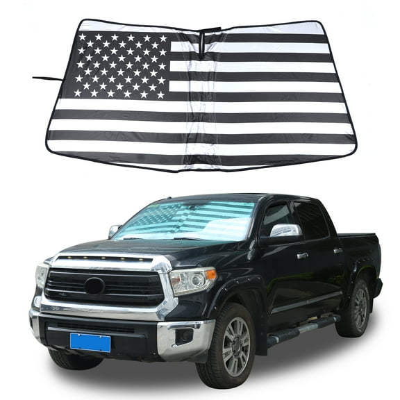 Windshield Sunshade for Toyota Tundra 2007-2021, Front Window Sun Shade, Foldable Reflective Sun Visor, Screen Shield Cover UV Blocker Protector HeatShield