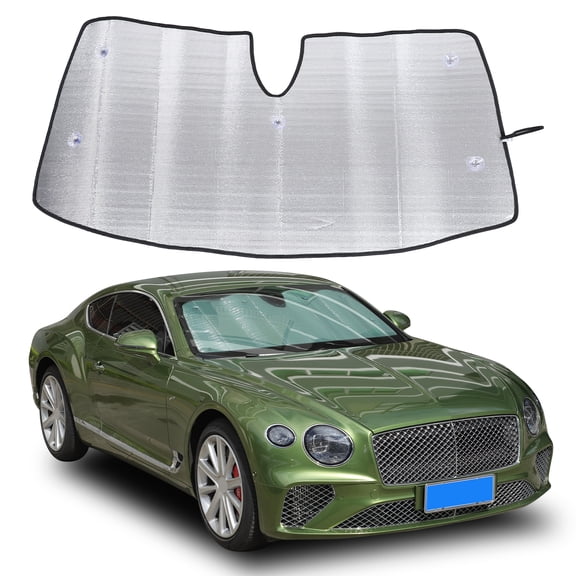 Windshield Sunshade for Bentley GT Front Window Sun Shade Foldable Reflective Sun Visor Custom Sunscreen UV Blocker Privacy Protector HeatShield