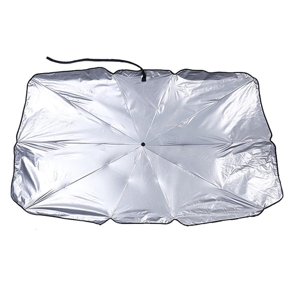 Windshield Umbrella, Automotive Interior Sun Protection Cover, Titanium Silver UV Block Coating, Front Window Heat Insulation Protection