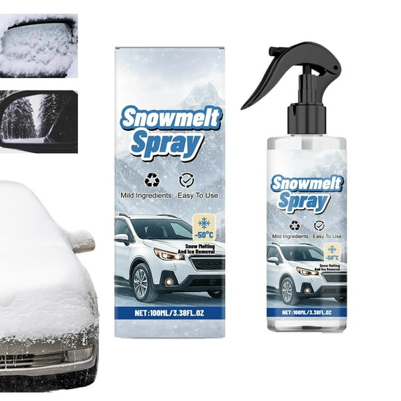 Windshield Washer Fluid Deicer,Anti-Freeze Cleaner 100ml | Snow Remover for Cars,for Winter Frost Ice Window Outdoor Refrigerator Freezer Outside 100ml