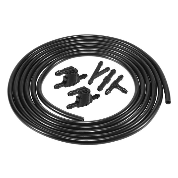 Unique Bargains Windshield Washer Hose Kit 300cm 10ft Windshield Washer Nozzle Hose w/ Connectors for Toyota Corolla Tundra 85321-28020
