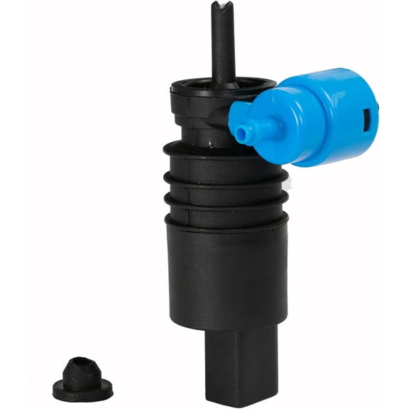Windshield Washer Pump, Windshield Washer Fluid Pump with Grommet, 1K6955651 1J6955651 Compatible with Audi BMW Ford Chrysler Dodge Jeep Benz Volkswagen Skoda Front Rear