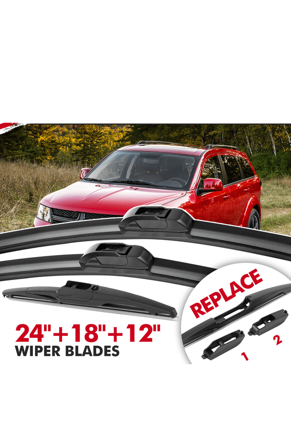 Windshield Wiper Blades 24"+18"+12" Replacement for Dodge Journey 2019-2022