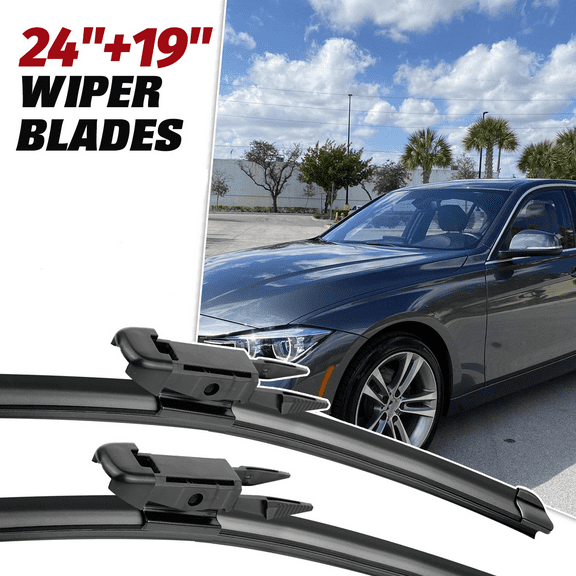 Windshield Wiper Blades 24"+19" Replacement for Audi A3 2006-2013, Audi A3 Quattro 2006-2013