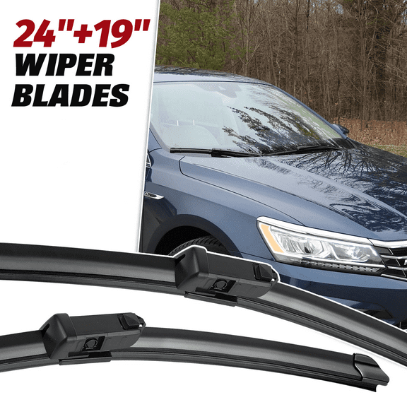 Windshield Wiper Blades 24"+19" Replacement for Volkswagen Jetta 2011-2018, Volkswagen Passat 2012-2021
