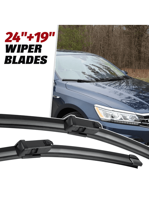 Windshield Wiper Blades 24"+19" Replacement for Volkswagen Jetta 2011-2018, Volkswagen Passat 2012-2021
