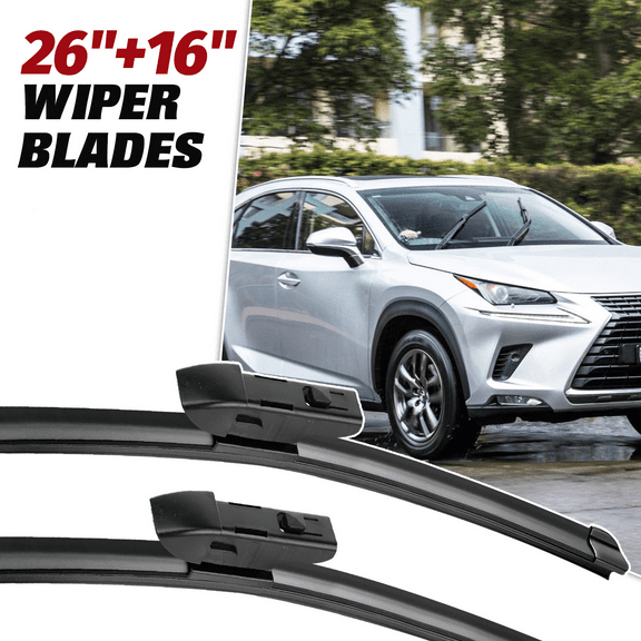 Windshield Wiper Blades 26"+16" Replacement for Lexus NX200t 2015-2017, Lexus NX300 2018-2021, Lexus NX300h 2015-2021