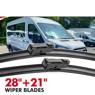 Set Of 2 Front Windscreen Wiper Blades For Ford Transit 00-06 Van | 24/28 Inch J-Hook