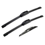 Windshield Wipers-15"+15"+13" Front and Rear Wiper Replacement for 2018 Jeep Wrangler JK,2007-2017 Jeep Wrangler Wiper Blades for MY Car(3 Pack)