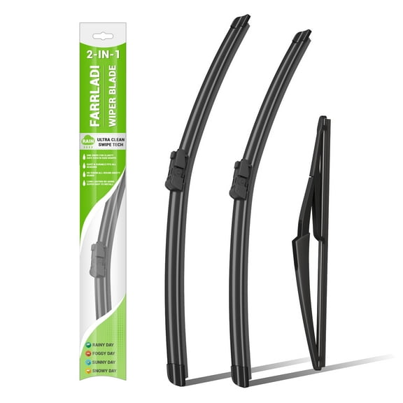 FARRLADI Windshield Wipers Replacement for Jeep Renegade 2015-2023,Easy installation,Streak-free 22"+20"+10" All-Season Front and Rear Wiper Blades(Pack of 3)