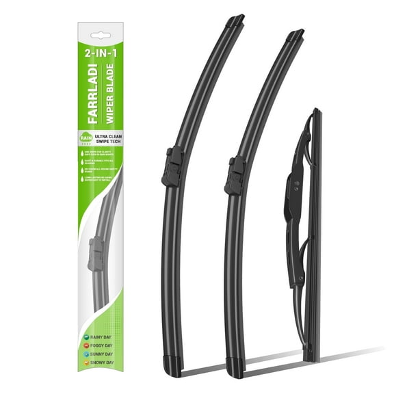 FARRLADI Windshield Wipers Replacement for Chevrolet Chevy Equinox,GMC Terrain 2010-2017,Original Equipment Automotive Replacement Wiper Blades - 24"+17"+13"(3 Pack)