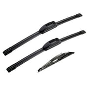 Windshield Wipers-24"+18"+10" Front and Rear Wiper Replacement for 2018-2023 Jeep Compass Wiper Blades for MY Car(3 Pack)