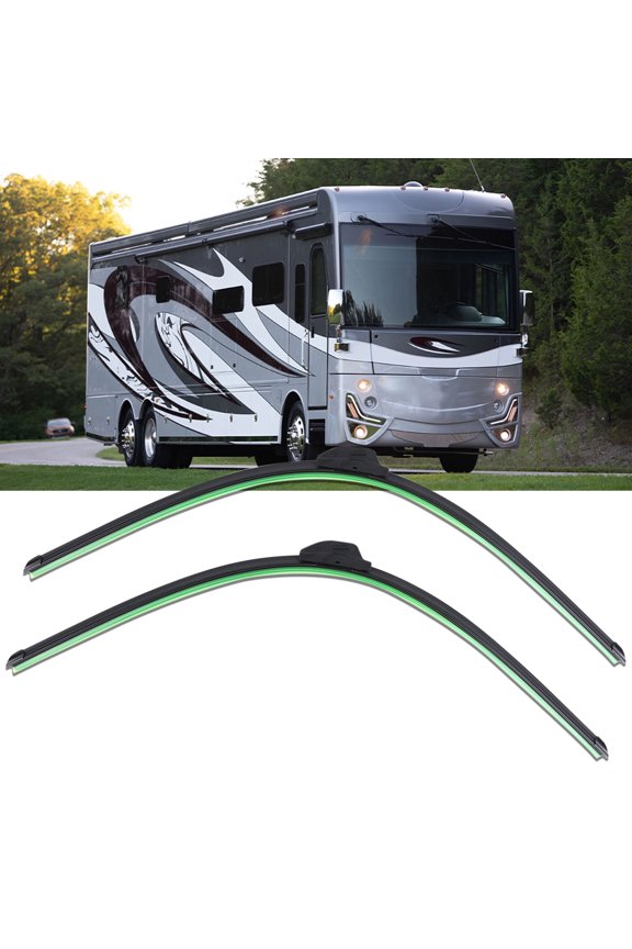Windshield Wipers 32"+32" 9mm 12mm J Hook for RV,Bus,School Bus Premium All-Season