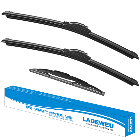 LADEWEU 3 Wipers 20"+20"+16" for Ford Explorer 2005-2005 Excursion 2000-2005 Expedition 99-07 All Weather Original Equipment Automotive Replacement Front Rear Windshield Wiper Blade (Pack of 3)