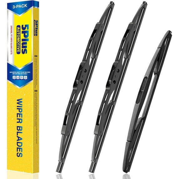 Windshield Wipers Replacement for Jeep wrangler JK 2008-2018,Jeep wrangler 2007-2017 Premium All-Weather Front & Rear Wiper Blades 15"+15"+13"-OEM Original Factory Quality(Set of 3)