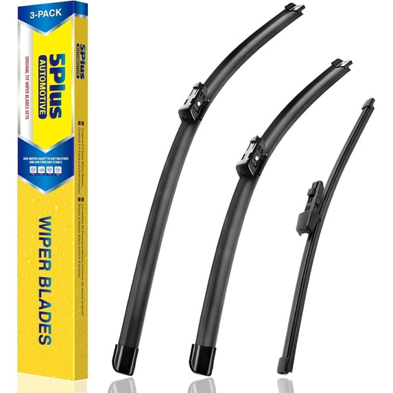 Windshield Wipers Replacement for VW Volkswagen Atlas 2023-2018 Premium All-Weather Front & Rear Wiper Blades 26"+22"+12"-OEM Original Factory Quality(Set of 3)