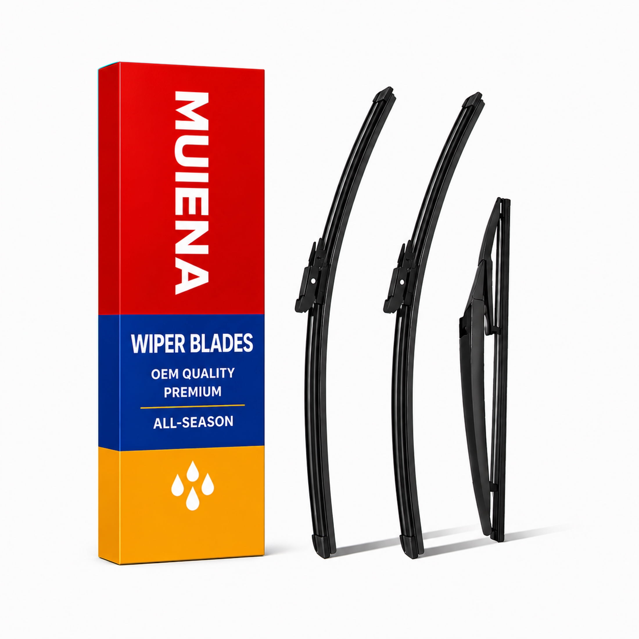 MUIENA Windshield Wipers Replacement for Ford Escape 2008-2012,OEM Quality Premium All-Season Front Rear Wiper Blades-20"+20"+12"(Pack of 3)