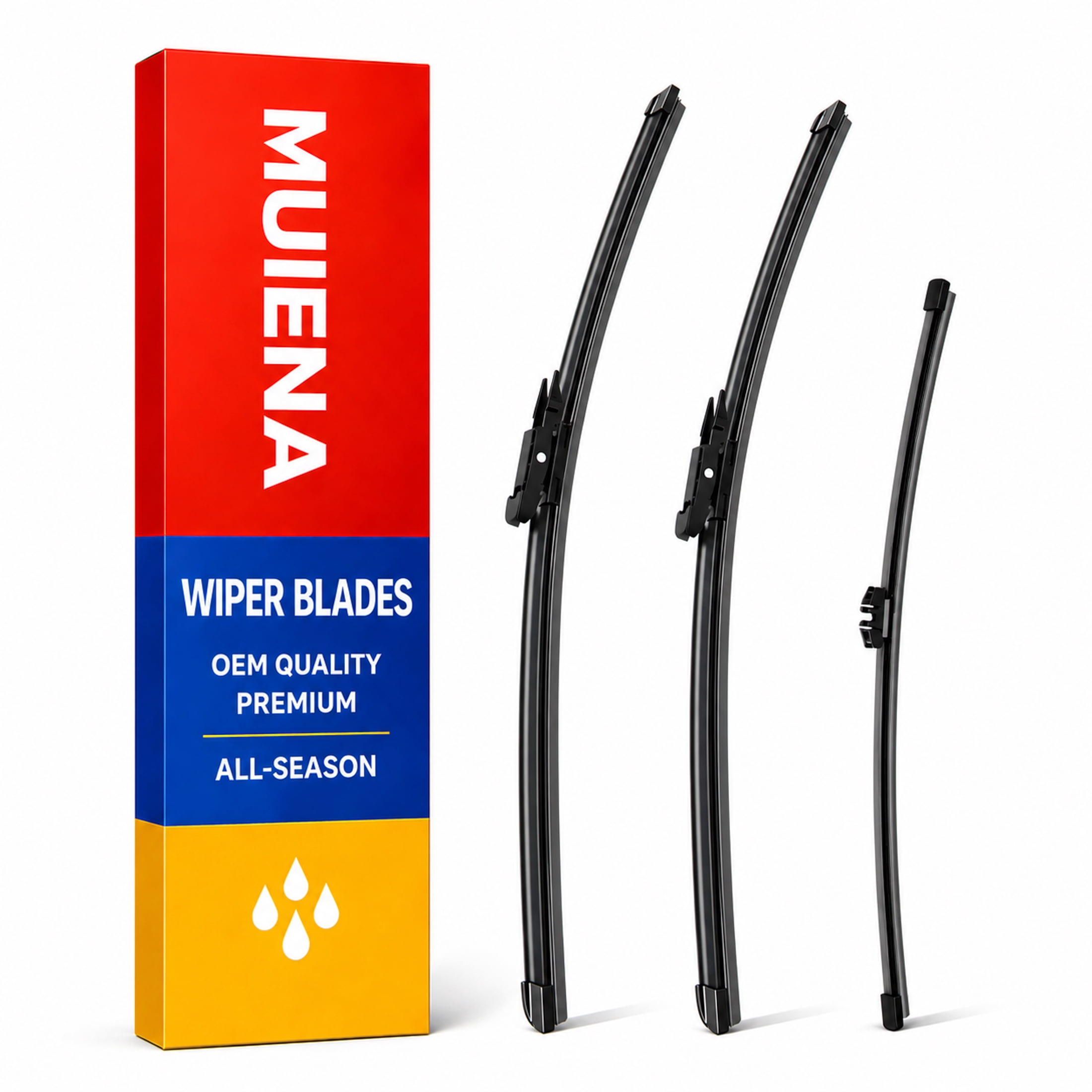 MUIENA Windshield Wipers Replacement for 2020-2025 Ford Escape,OEM Quality Premium All-Season Front Rear Wiper Blades-24"+20"+11"(Pack of 3)