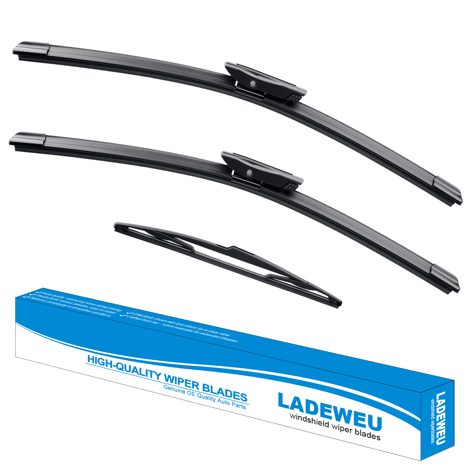 Windshield Wipers Replacement for Smart Fortwo 2014-2020 All Weather Winter Original Equipment Front Rear Wiper Blades Set 20"+20"+7"(Pack 3)