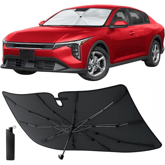 Windshields Sun Shade for Car | Medium Foldable Car Sunshade & Window Tint | UV & Heat Protection Front Window Sun Shield, Keeps Interior Cool, Fits Sedans SUVs & Trucks (57 x 33)