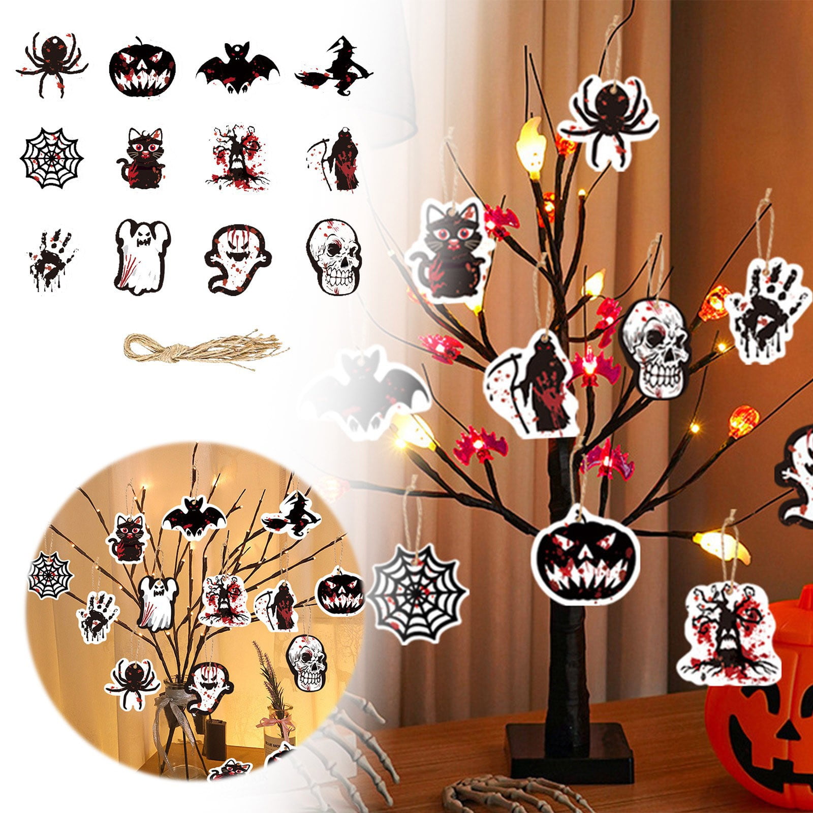 Windsocks With White String Lights 49.21 Inch Light Up Hanging Outdoor