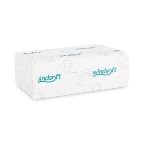 Windsoft 101 Embossed C-Fold Paper Towels, 10 1/10 x 13 1/5, White, 200/Pack, 12 Packs/Carton
