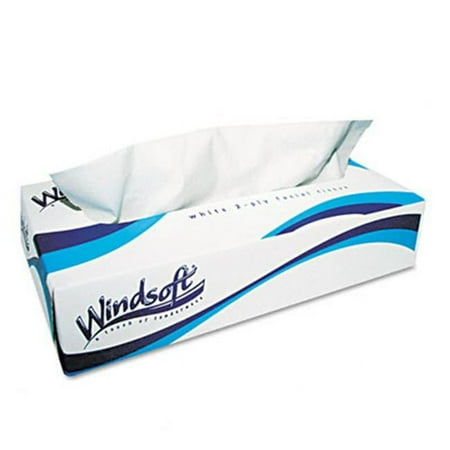 Windsoft 2360 Facial Tissue in Pop-Up Box 100 per Box 30 Boxes per Carton