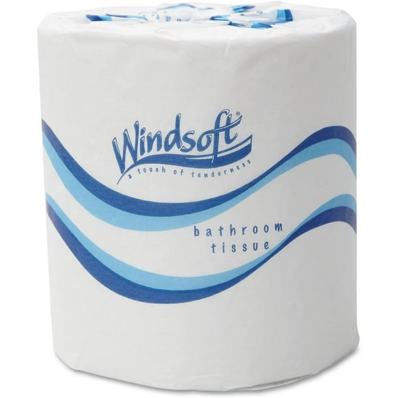 Windsoft 2405 Embossed Bath Tissue, 2-Ply, 500 Sheets/Roll, 48 Rolls/Carton