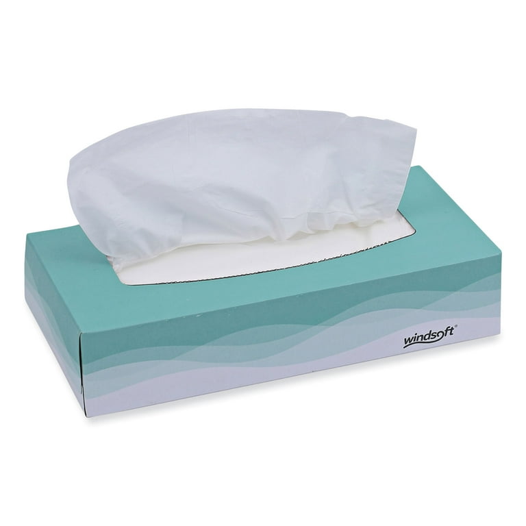 White Facial Tissue, 2-Ply, 100 Sheets/Box, 30 Boxes/Carton White Facial Tissue, 2-Ply, 100 Sheets/Box, 30 Boxes/Carton