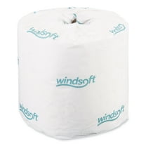Windsoft Toilet Paper, Septic Safe, Individually Wrapped Rolls, 2-Ply, White, 400 Sheets/Roll, 24 Rolls/Carton