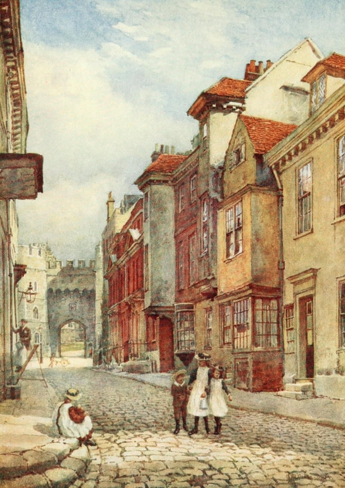 Windsor 1908 Church St (looking north) Canvas Art - George Henton (18 x 24)
