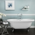 thumbnail image 1 of Windsor 60 Inch Acrylic Double Ended Clawfoot Tub - Rim Faucet Drillings - Ball & Claw Feet, 1 of 2