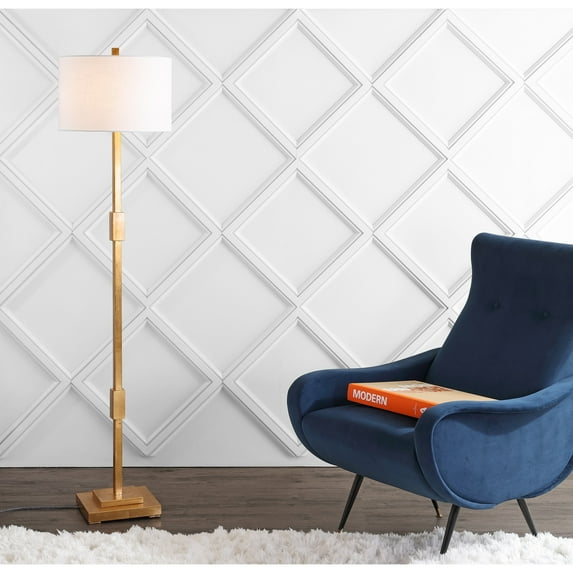 JONATHAN Y Windsor 61.5" Resin/Metal LED Floor Lamp, Gold Leaf, JYL3063A
