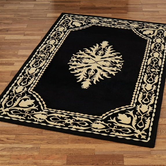 Windsor Acanthus Leaf Handcrafted Wool Area Rug 60 x 93 Inches