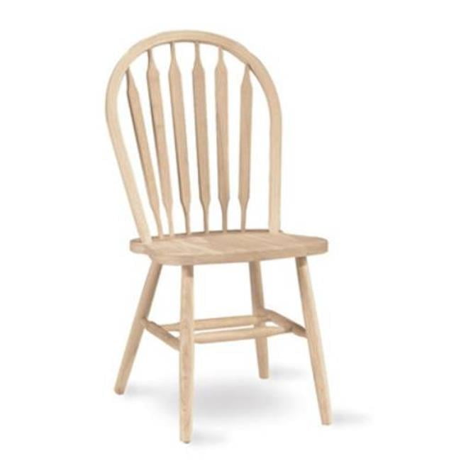 Windsor High Back Natural Wood Dining Chair
