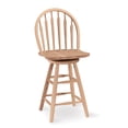 thumbnail image 1 of Windsor Arrowback Swivel Counter Stool - Unfinished, 1 of 3