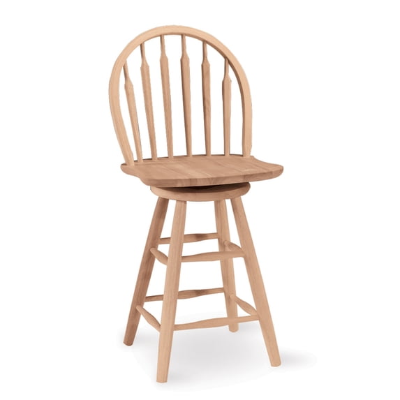 Windsor Arrowback Swivel Counter Stool - Unfinished