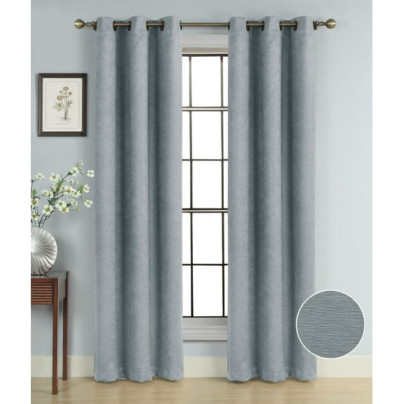 Windsor Blackout Panel Striae 40"x84" Grey