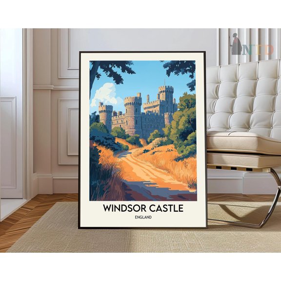 Windsor Castle England Poster, Unframed Paper Poster 8x10in