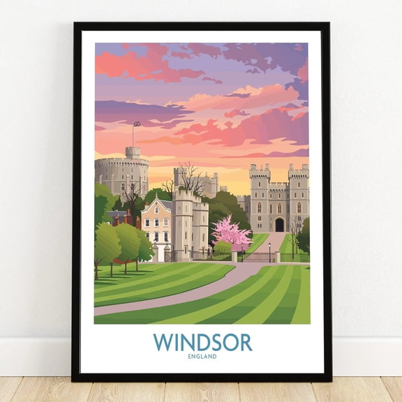 Windsor Castle Wall Art Sunset View Travel Style