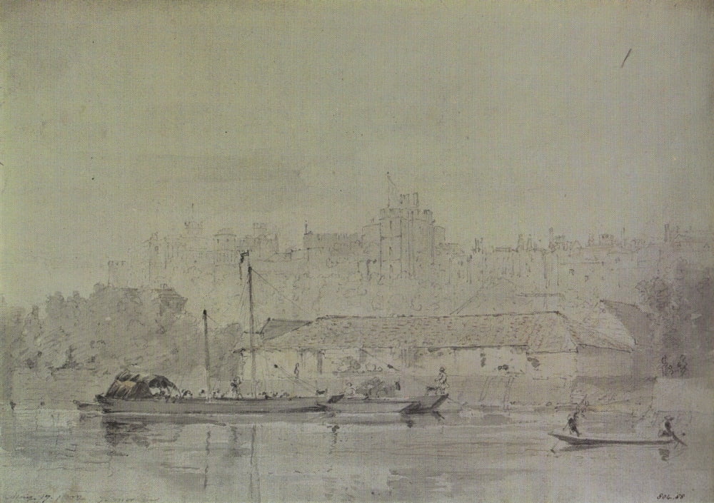 Windsor Castle from the River 1802 Canvas Art - John Constable (18 x 24)