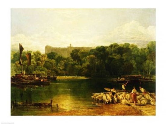 Windsor Castle from the Thames Canvas Art - JMW Turner (24 x 18)