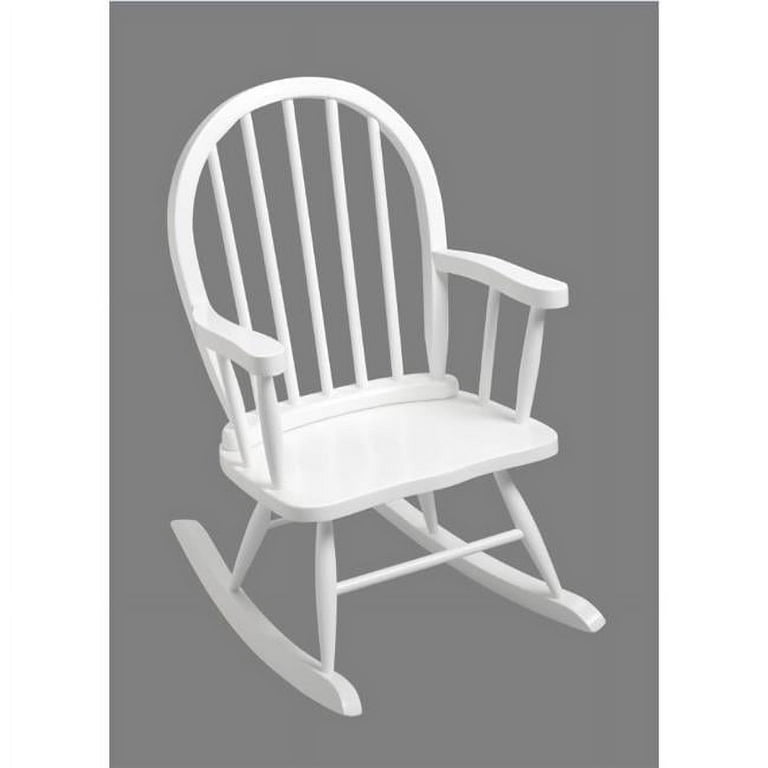 SeatSolutions Windsor Childrens Rocking Chair, White Wooden