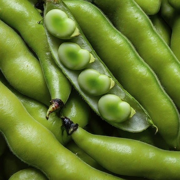 Windsor Fava Bean Seed, 100 Seeds, Non GMO, Heirloom, Beans used in Soups and Stews. These large, flat beans are renowned for their sweet, nutty flavor and creamy texture.